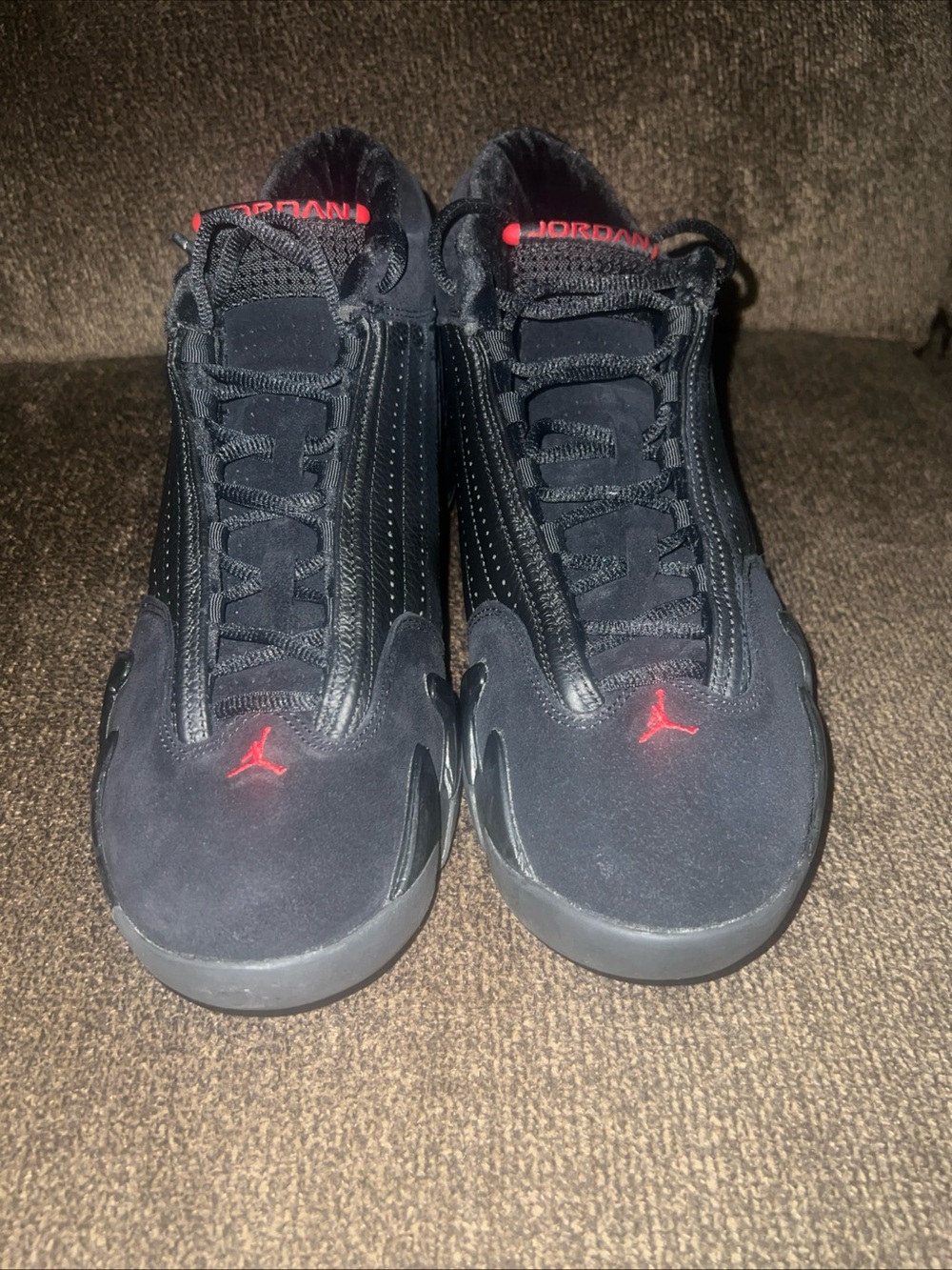 Jordan Men’s Black with Red Accent Sneakers
